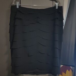 Elegant Black Layered Skirt